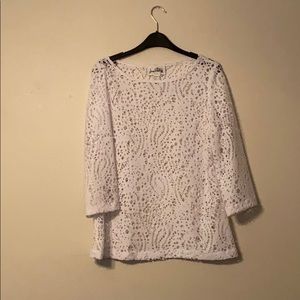 White holey top